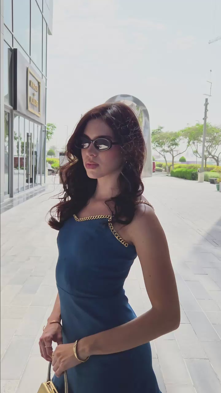 The Gilded Edge Denim Dress